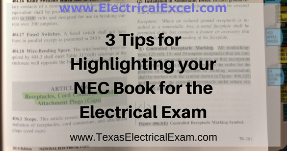 3 Tips for Highlighting your NEC Book
