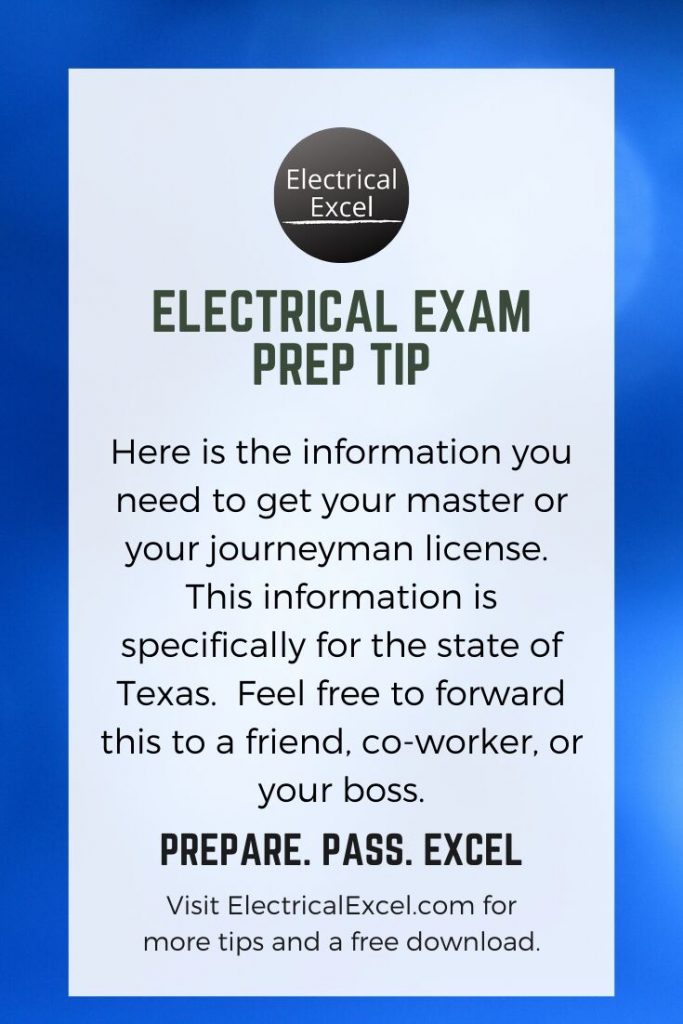 The Electrician Exam Schedule for the Master & Journeyman License